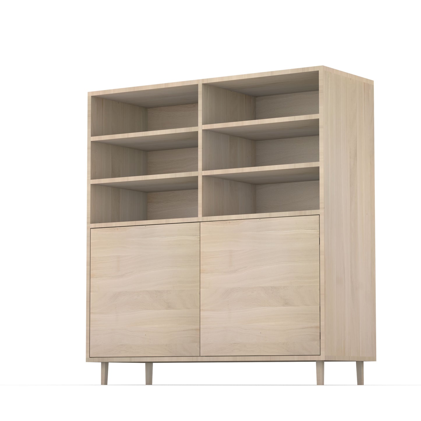 Eleganter Highboard aus Eiche mit schmaler Fuge, geölt, 120 cm breit, von Wildwuchs-Möbel, modernes und stabiles Möbelstück