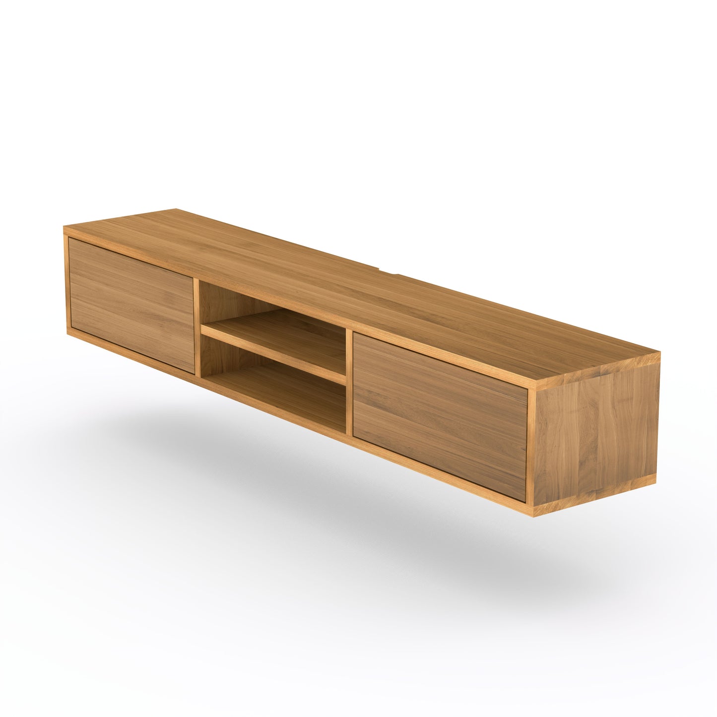 Lowboard Eiche Premium - Natur gewachst 150cm mit Wandaufhängung