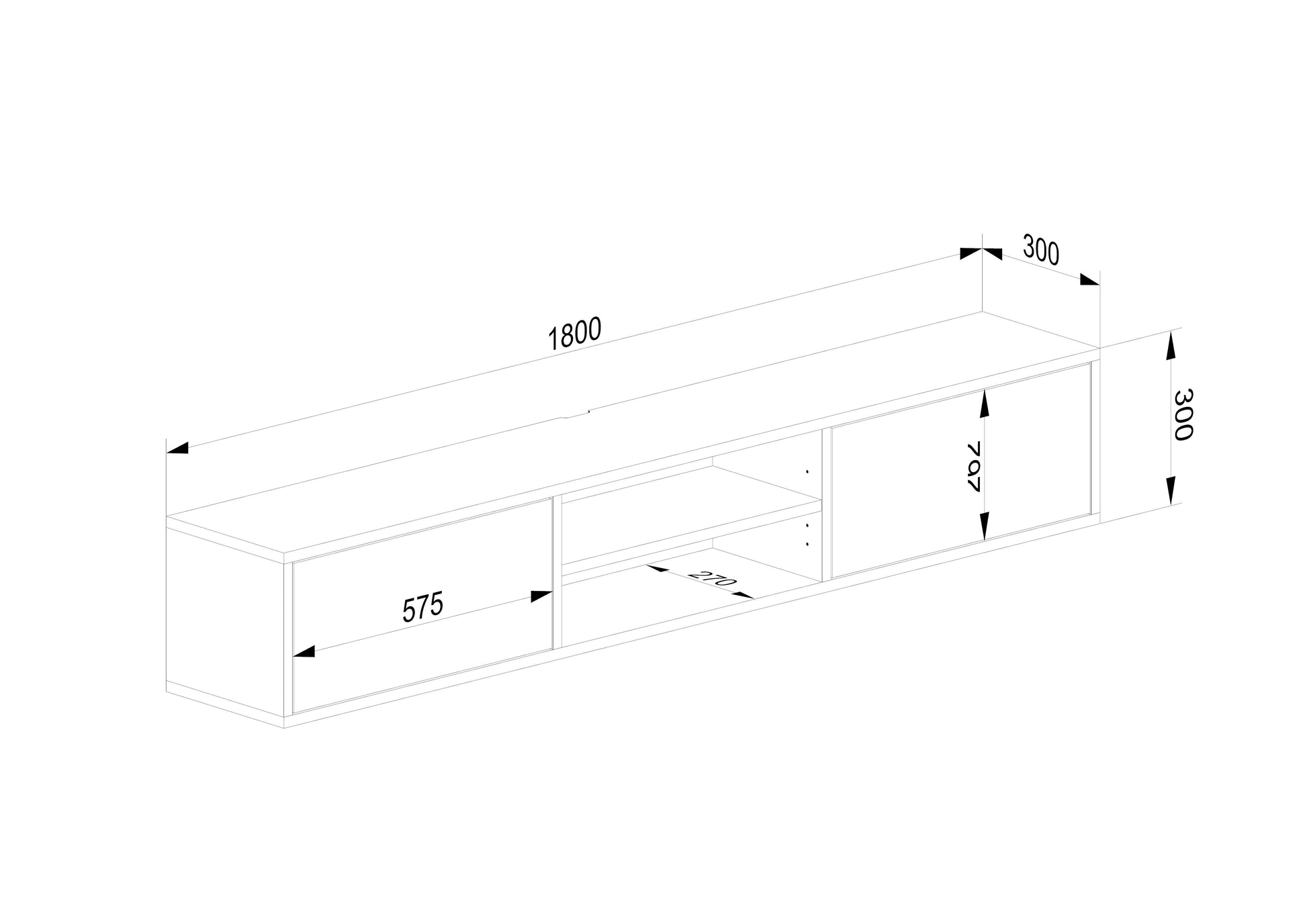 Lowboard Eiche Rustikal von Wildwuchs-Möbel, naturgeölt, 180 cm lang mit Wandaufhängung, zeigt ansprechende Holzmaserung.