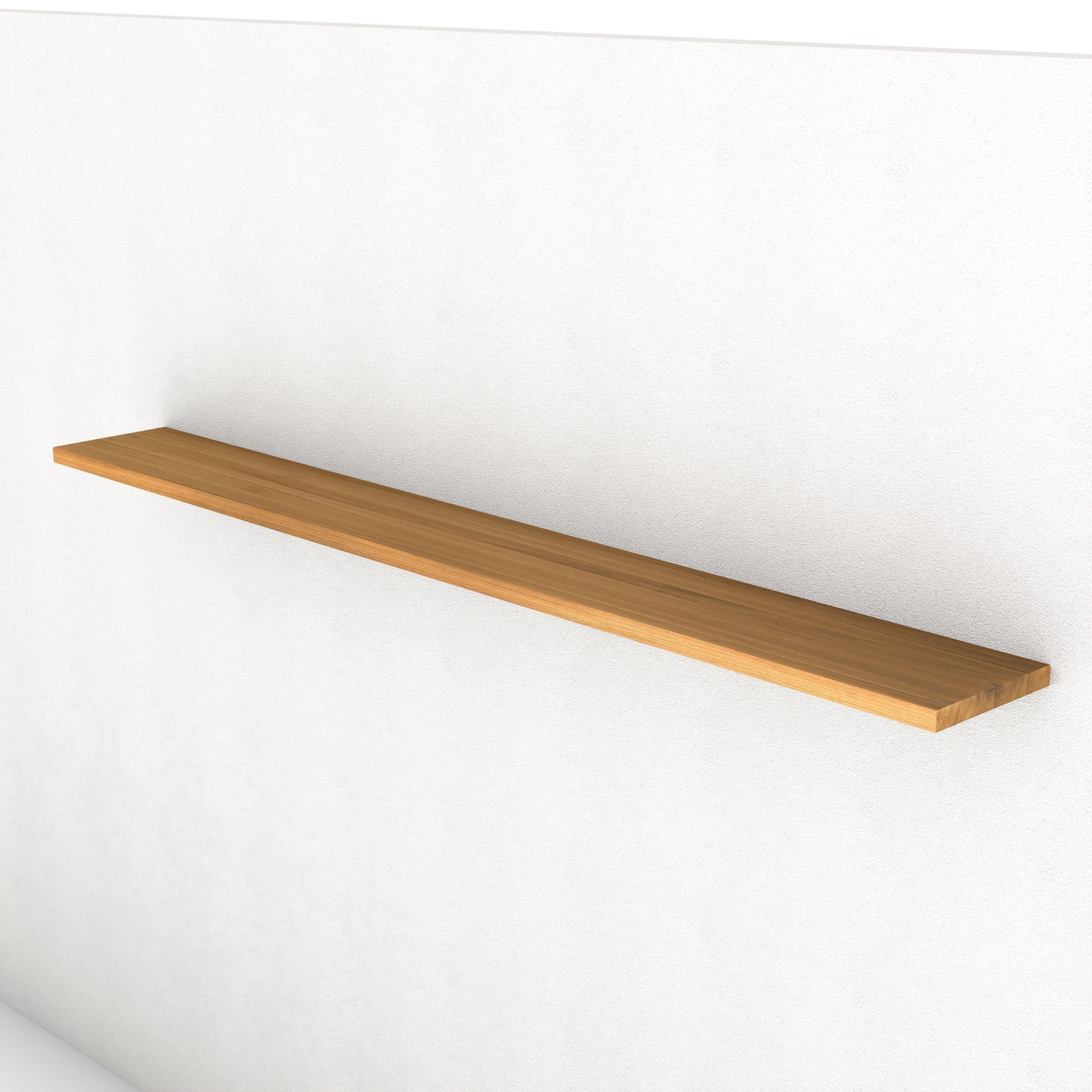 Schwebendes Regal aus massiver Eiche Premium Natur geölt - 3,5 cm Dick - individuell Konfigurierbar