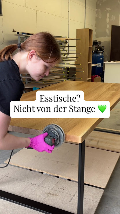 Esstisch Eiche Premium Natur geölt - mit Fuß "U-Form"