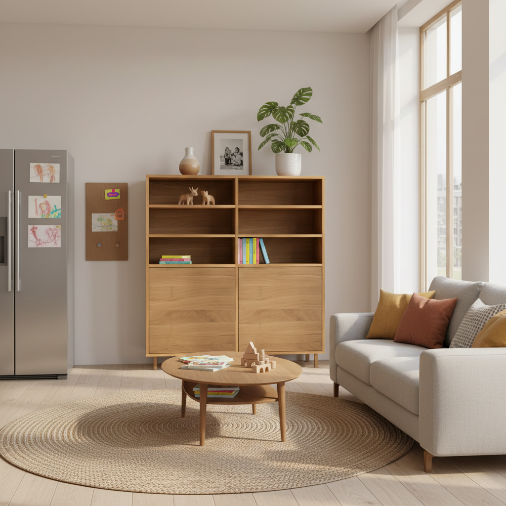 Highboard Eiche Premium - Natur gewachst 120cm