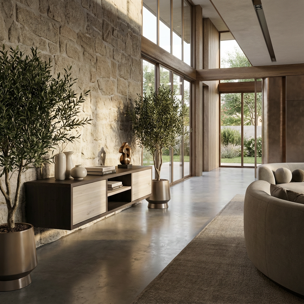 Rustic oak lowboard in black and white, 150cm with wall mounting, by Wildwuchs-Möbel, showcasing sleek design and finish.