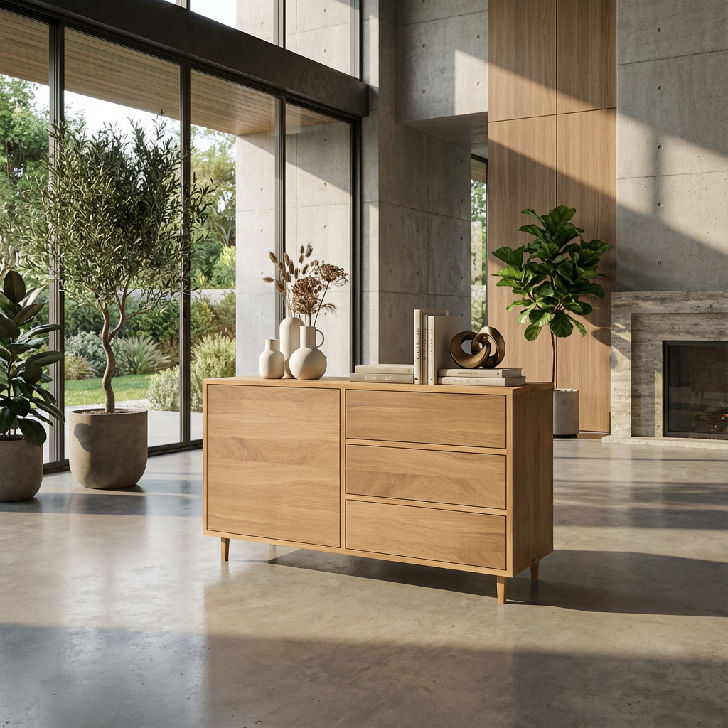 Sideboard Eiche Premium - Natur gewachst 120cm