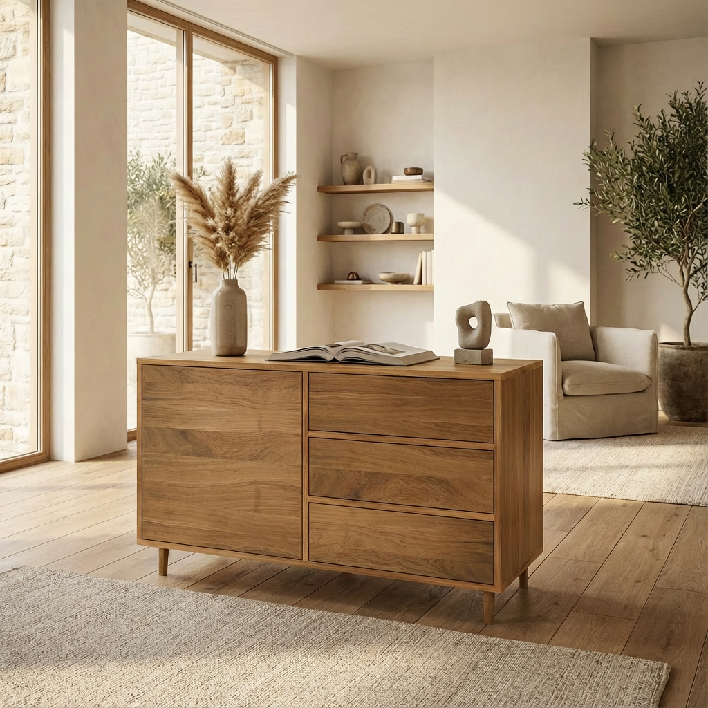 Sideboard Eiche Premium - Natur gewachst 120cm