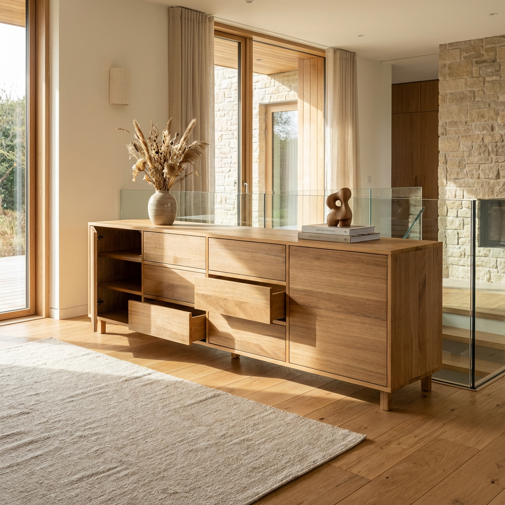 Sideboard Eiche Premium - Natur gewachst 240cm