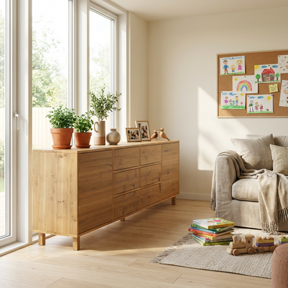 Sideboard Eiche Rustikal - Natur gewachst 240cm