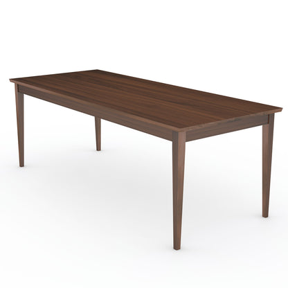 Esstisch aus Eiche Premium in Reinform Braun, gewachst, mit schlankem Holzfuß, 180x80 cm, von Wildwuchs-Möbel