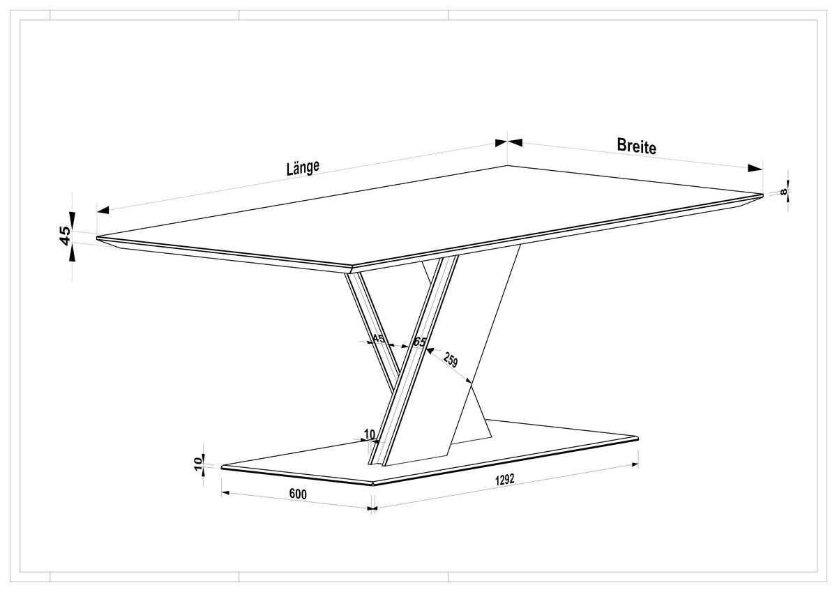 Rustikaler Esstisch aus Eiche mit naturgeölter Oberfläche, massiver Stahlfuß im flachen X-Design, Wildwuchs-Möbel.